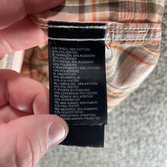 The North Face Shirt Adult Extra Large Pink Plaid Button Up Snaps Outdoor Mens - Picture 7 of 10